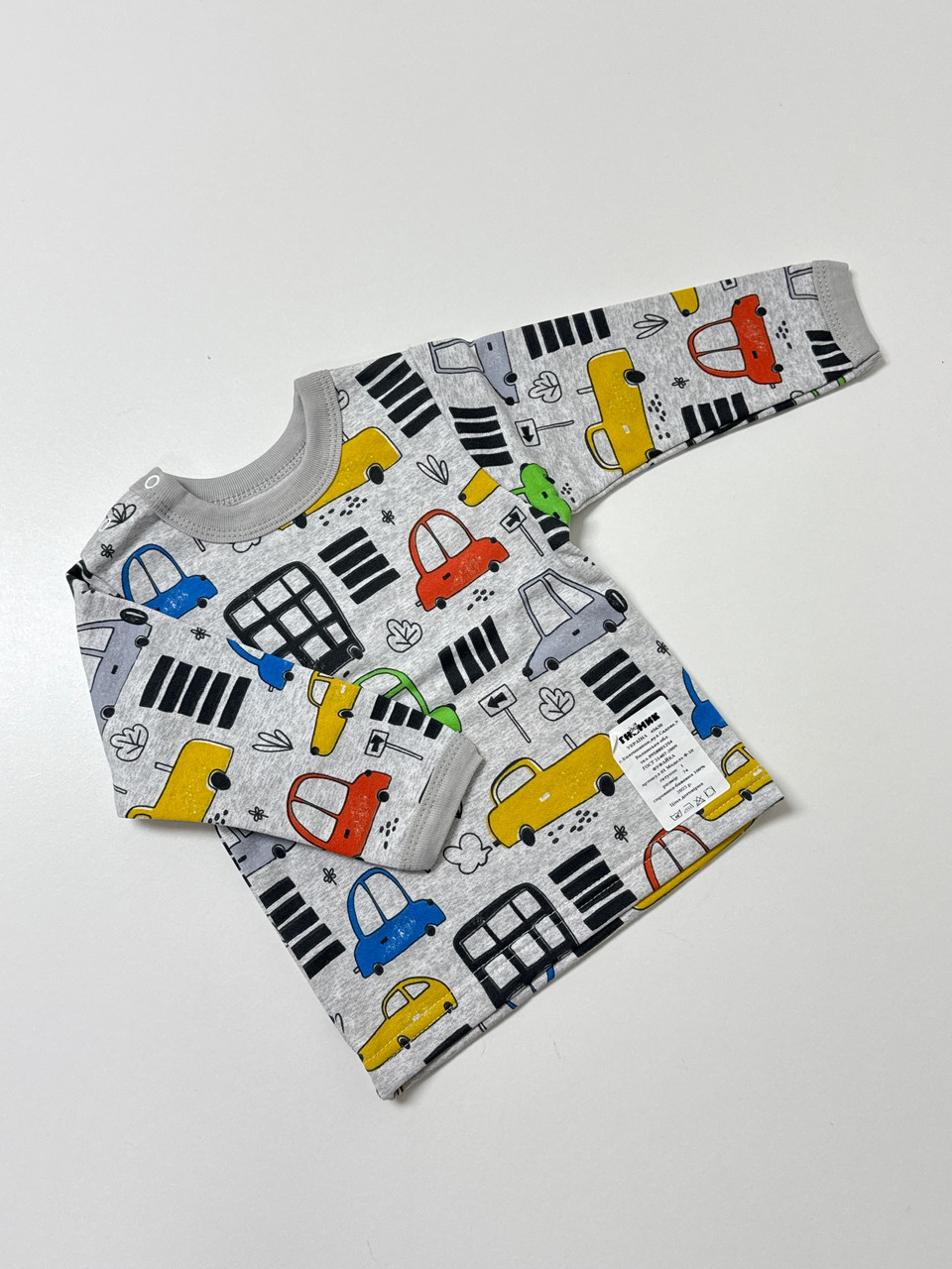 Кофточка із застібкою на плечі, в тканині футер (байка), 74 розмір, фото 1