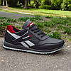 Чоловічі шкіряні кросівки (натуральна шкіра) чорні демісезонні для чоловіків на весну осінь, розміри 40-45, фото 3