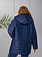 Стильна демісезонна куртка великих розмірів стьобаний з накладними кишенями Україна 48-50,52-54,56-58, фото 3