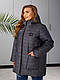 Стильна демісезонна куртка великих розмірів стьобаний з накладними кишенями Україна 48-50,52-54,56-58, фото 5