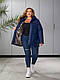Стильна демісезонна куртка великих розмірів стьобаний з накладними кишенями Україна 48-50,52-54,56-58, фото 9