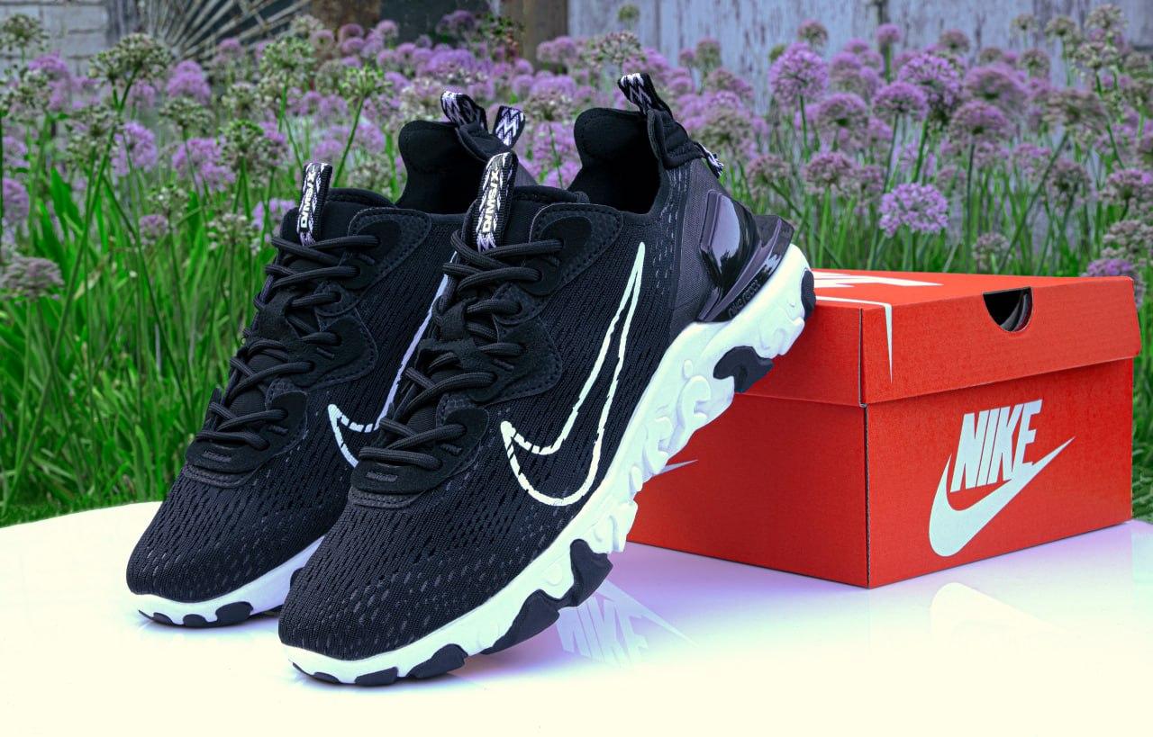 Чоловічі чорні Кросівки Nike React Vision, фото 1