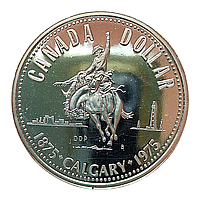Канада 1 долар, 1975 100 років місту Калгарі