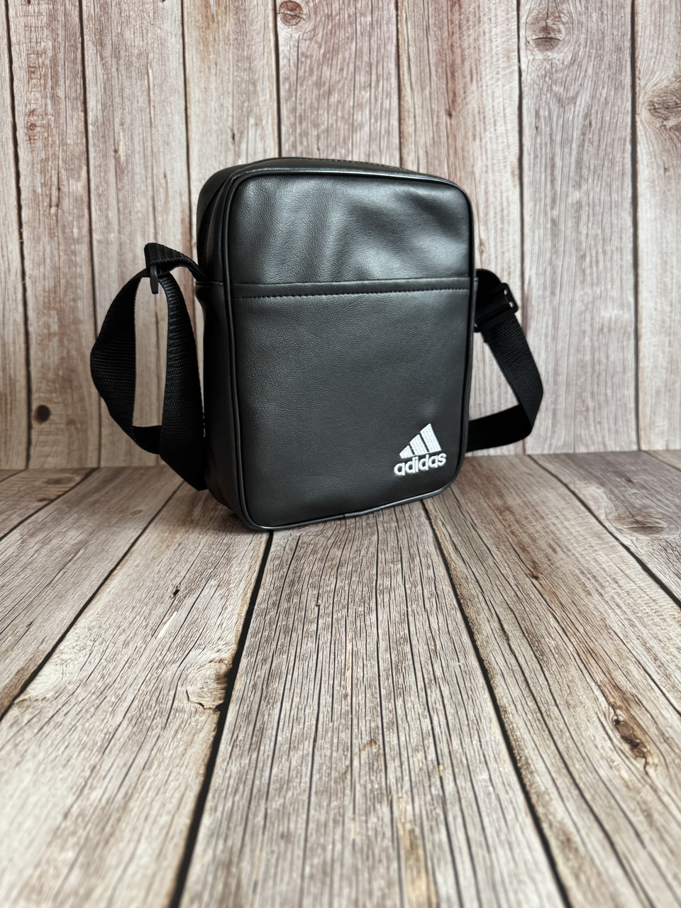 Чоловіча шкіряна барсетка Адідас сумка через плече Adidas шкіра, фото 1