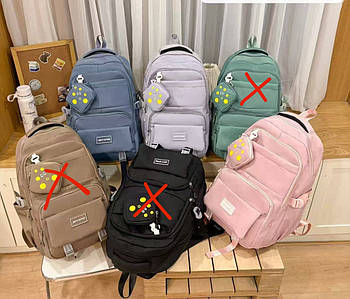 Спортивний шкільний рюкзак міський 47*32 см на блискавці з кишенею та гаманцем в різних кольорах Karman