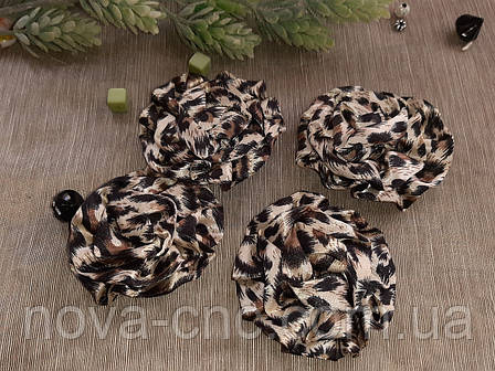 Атласні квіти леопард 65 мм, фото 1