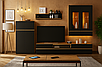 Красива стінка під телевізор 3 метри в стилі модерн у вітальню зал Денвер Мебель Сервіс бук белензон чорний, фото 3