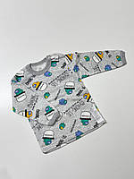 Кофточка із застібкою на плечі, в тканині футер (байка), 80 розмір