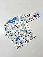 Кофточка із застібкою на плечі, в тканині футер (байка), 80 розмір