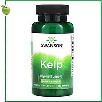 КЕЛП, ламинария, бурые водоросли, 250 таблеток (225 мкг), Swanson, США