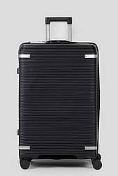 Велика пластикова валіза Tourist 607-1-BL чорна