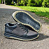 Чоловічі шкіряні кросівки (натуральна шкіра) коричневі демісезонні для чоловіків на весну осінь, розміри 40-45, фото 4