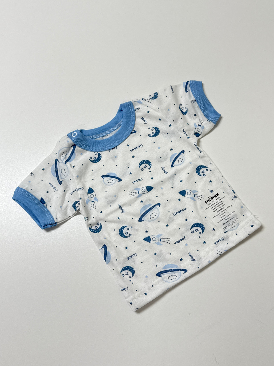 Футболка в тканині кулір, 62 розмір, фото 1