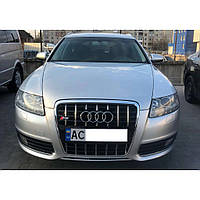 Передня решітка S-style (чорна з хромом) для Ауди A6 C6 2004-2011 рр