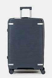 Велика пластикова валіза Tourist 607-1-GR сірий