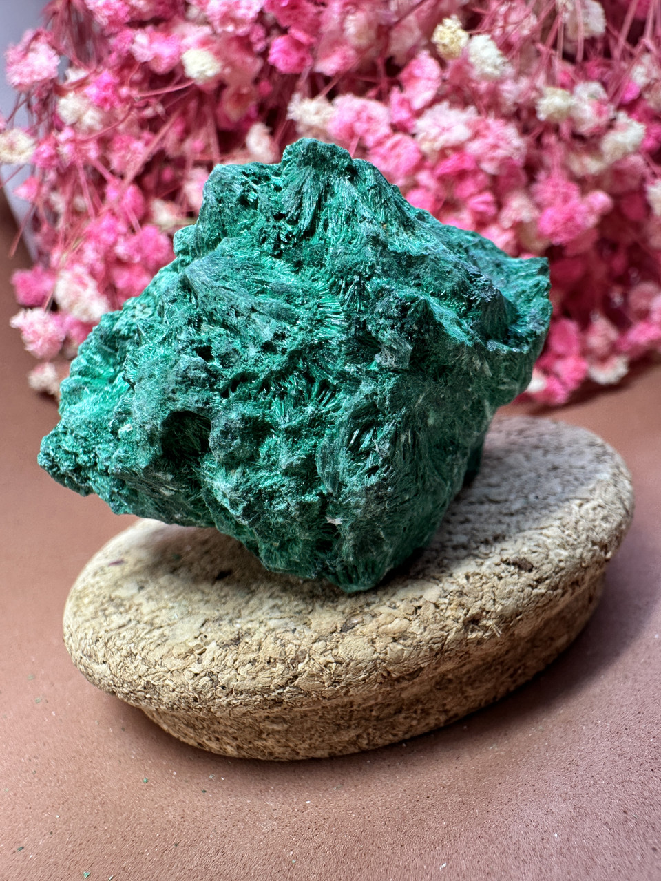 Малахіт великий натуральний кристалічний необроблений, 53*61*27 мм, вага 126 г, Конго, фото 1