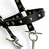 Вуздечка для коня західного типу Horse Stall шкіряна прикрашена. Вуздечка-кантер для коней з трензелем., фото 10