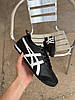 Чоловічі жіночі кросівки Asics Onitsuka Tiger Mexico 66 Black White (Асікс чорно-білі) шкіряні кеди розміри 37 - 45, фото 5