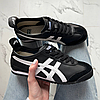 Чоловічі жіночі кросівки Asics Onitsuka Tiger Mexico 66 Black White (Асікс чорно-білі) шкіряні кеди розміри 37 - 45, фото 2