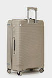 Велика пластикова валіза Tourist 607-1-KHA бежева, фото 3