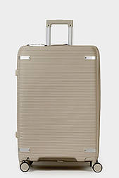 Велика пластикова валіза Tourist 607-1-KHA бежева
