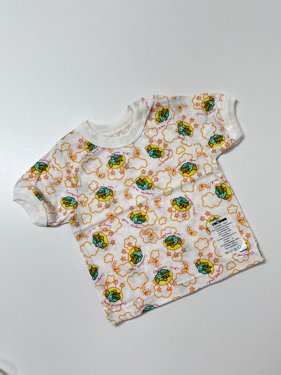 Футболка в тканині кулір, 74 розмір, фото 1