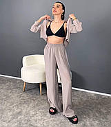 Жіночий костюм із жатки 42-44, 46-48 чорний, фото 6