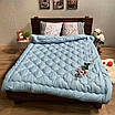 Ковдра 4 сезони 1+1 на кнопках холлофайбер блакитний 150g/m2 + 350g/m2, фото 2