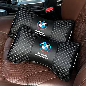 Подушка на підголовник в авто з логотипом BMW 1 штука
