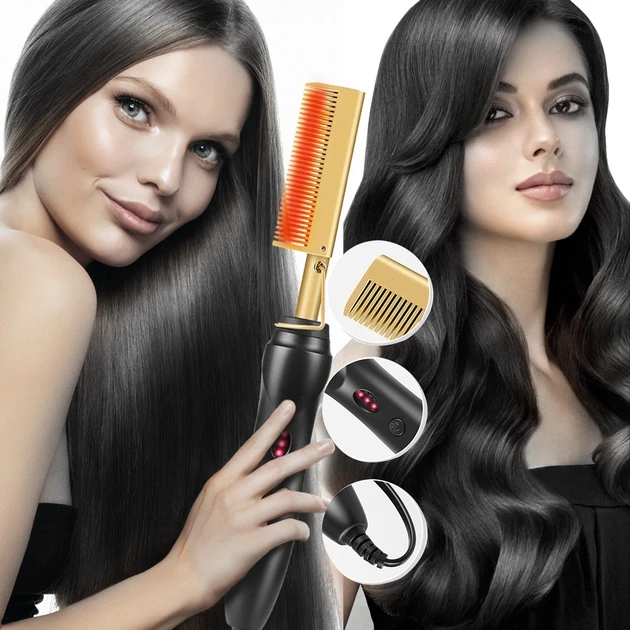 Гребінець для випрямлення волосся 2 в 1 XL210, фото 1