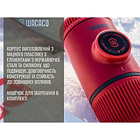 Портативна еспресо-кавоварка Wacaco Nanopresso жовта, механічна, для меленої кави, фото 9