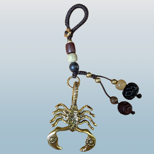 Вінтажний мідна авто-мото брелок для ключів і сигналізації із підвіскою знак зодіаку Скорпіон