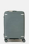 Середня пластикова валіза Tourist 607-2-DRGN зелена, фото 2