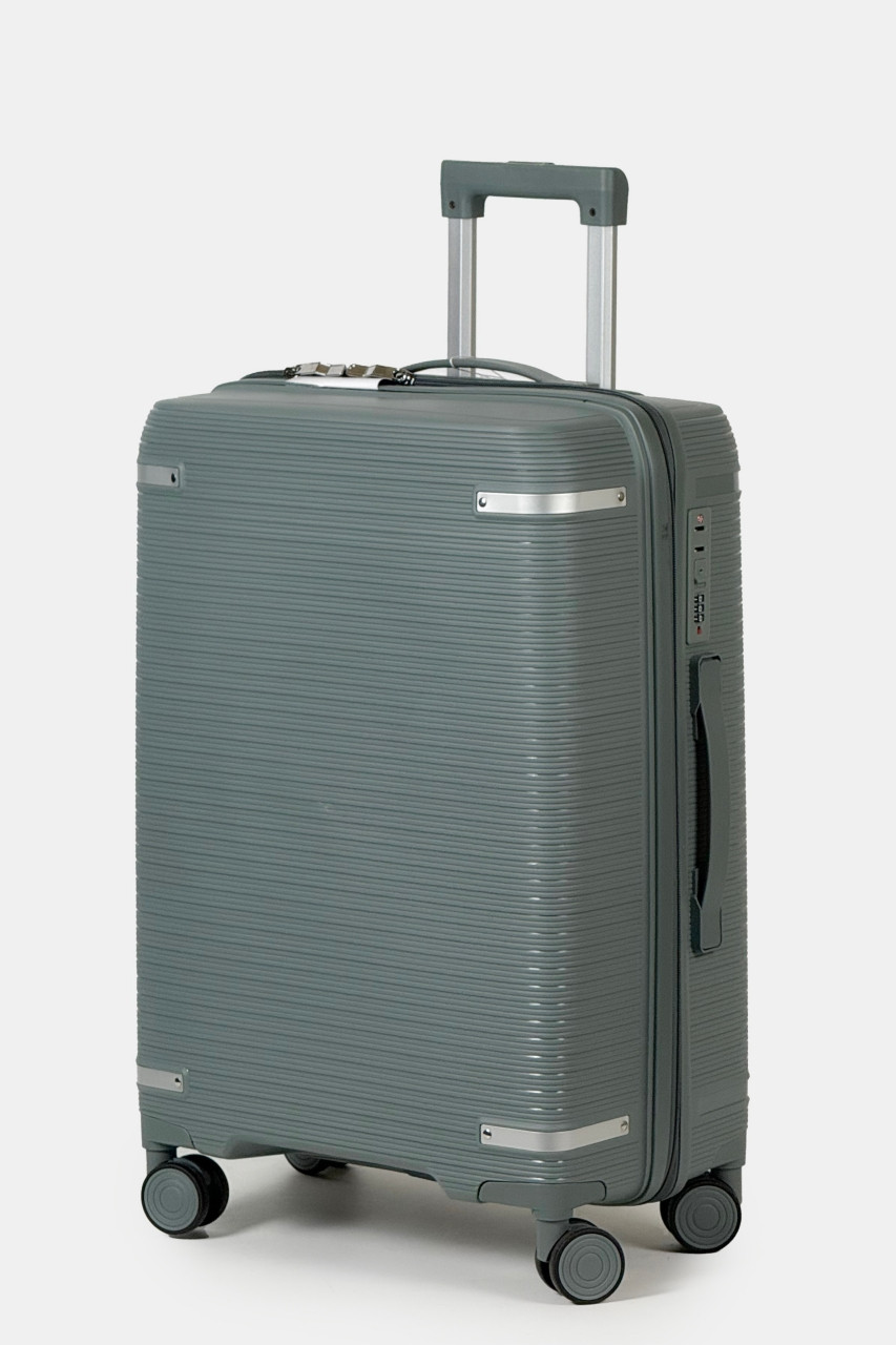 Середня пластикова валіза Tourist 607-2-DRGN зелена, фото 1