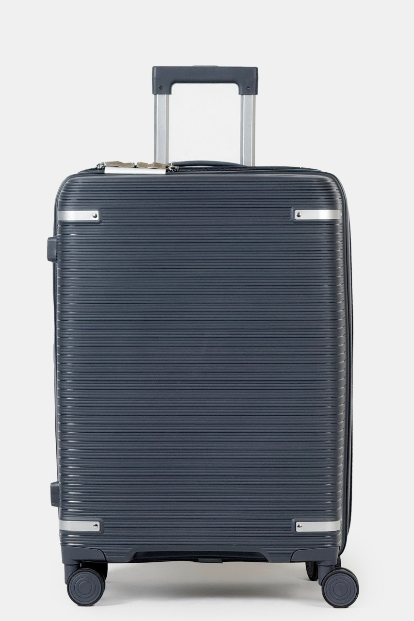 Середня пластикова валіза Tourist 607-2-GR сірий, фото 1