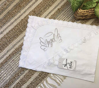 Крижма для хрещення з вишивкою Ангел