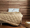 Ковдра 4 сезони 1+1 на кнопках холлофайбер бежевий 150g/m2 + 350g/m2, фото 2