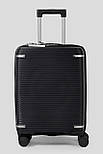Маленька пластикова валіза ручна поклажа Tourist 607-3-BL чорна, фото 2