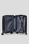 Маленька пластикова валіза ручна поклажа Tourist 607-3-BL чорна, фото 6