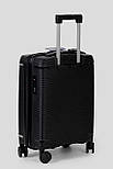 Маленька пластикова валіза ручна поклажа Tourist 607-3-BL чорна, фото 4