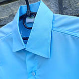 Сорочка дитяча ZOOR, блакитна, короткий рукав, фото 3