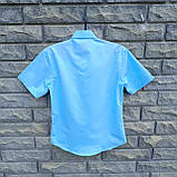 Сорочка дитяча ZOOR, блакитна, короткий рукав, фото 5