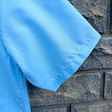 Сорочка дитяча ZOOR, блакитна, короткий рукав, фото 4