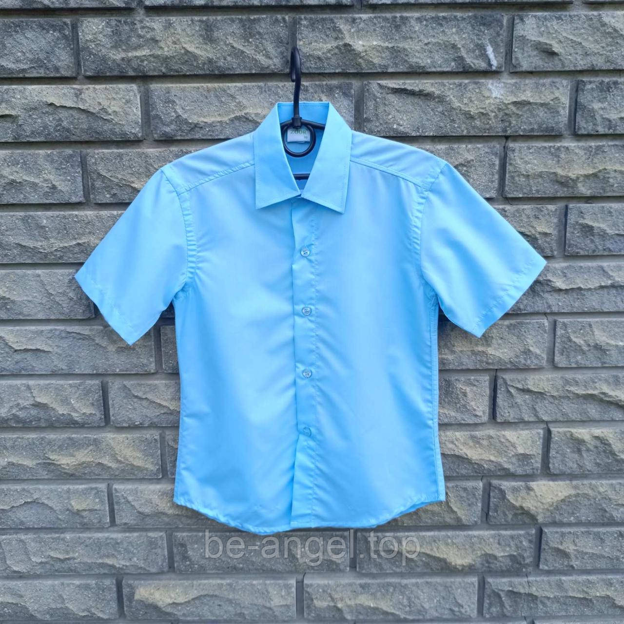 Сорочка дитяча ZOOR, блакитна, короткий рукав, фото 1