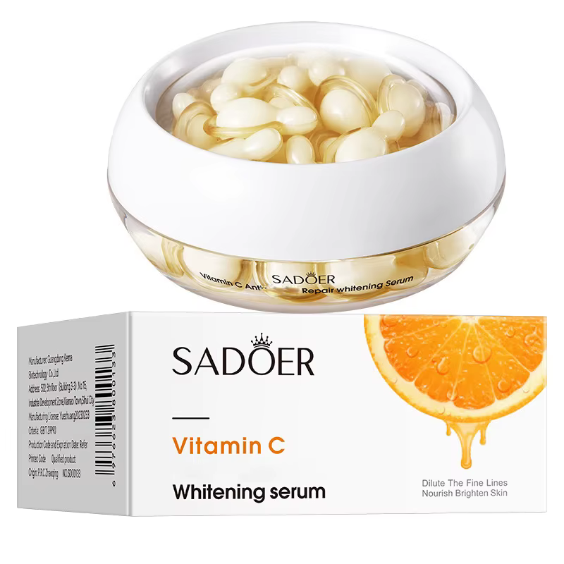 Сироватка для обличчя в капсулах SADOER Vitamin C, відновлююча, відбілююча (0,34 г * 30 капсул)