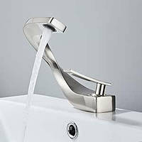 Стильний змішувач для ванної кімнати VAGJIA Матовий латунний кран для умивальника