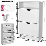 Шафа для 12 пар взуття Calea (білий колір), фото 8