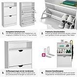 Шафа для 12 пар взуття Calea (білий колір), фото 5