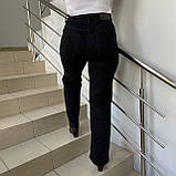 Джинси жіночі палаццо зі стрейчем прямі 26 чорні, фото 5