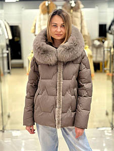 Пуховик жіночий Chanevia 25602 BRONZE